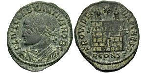 1 Follis /  AE3 羅馬帝國 青铜 君士坦提烏斯二世