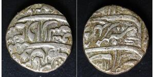 INDIA (Burhanpur) 1 Rupee AH114x//45 - Silver - Shah Aurangzeh - VF - 456