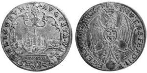 1/3 Thaler Augsbourg (1276 - 1803) Argent Ferdinand II du Saint-Empire(1578 -1637)