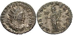 1 Antoninianus 羅馬帝國 銀 瓦勒良