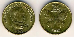 25 Centimo Philippinen Messing 