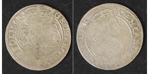 POLAND 6 Groschen 1663 AT - Silver - Johann Casimir - 1228