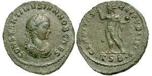 1 Follis /  AE3 Empire romain (27BC-395) Bronze Constance II (317 - 361)