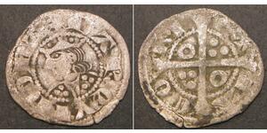 SPAIN (Barcelona) Dinero ND - Silver - Peter II. - B8 