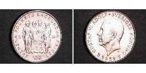 5 Krone Suecia Plata Gustavo VI Adolfo de Suecia (1882 - 1973)