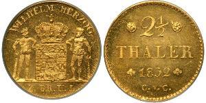 2.5 Thaler States of Germany Gold 