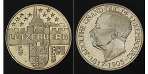 LUXEMBOURG 5 ECU 1997 - Copper/Nickel - Adolphe - aUNC - 2956