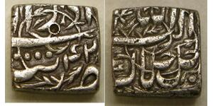 MUGHAL Empire (India) 1 Rupee ND Y. 47 -Silver- M. Akbar (1556-1605) - VF - 561*