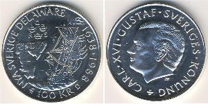 100 Krone Svezia Argento 