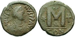 1 Follis Byzantinisches Reich (330-1453) Bronze Justin I (450-527)