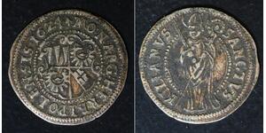 WURZBURG 1 Schilling (8 Pfennige) 1624 - Silver - Philipp Adolph - VF - 813