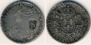 1 Ecu Reino de Francia (843-1791) Plata Luis XVI de Francia (1754 - 1793)