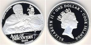1 Dollar Cook Islands 銀 