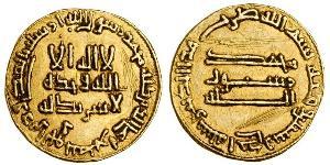Abbasid, temp.al-Mahdi (775-785), AV Dinar, 4.24g, mintless type, AH161 (Album 214; Bernardi 51), fields scratched both sides, otherwise very fine