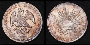 CoinWorldTV
1880, Mexico (2nd Republic). Silver 8 Reales (Cap Dollar) Coin. Rainbow Toning!
 Mint Year: 1880  
Denomination: 8 Reales  
Mint Place Mexico City (Mo)
Reference: 1880-MoMH, KM-377.10 ...