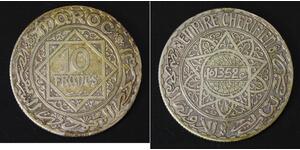 MOROCCO 10 Francs AH 1352 (a) - Silver 0.680 - Mohammed V. - VF - 1729