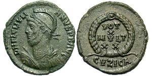 1 Follis /  AE3 Imperio romano (27BC-395) Bronce Juliano II  (331-363)