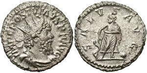 1 Antoninianus Gallic Empire (260-274) Silver Postumus (260-268)