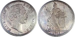 2 Thaler Regno di Baviera (1806 - 1918) Argento Massimiliano II di Baviera(1811 - 1864)