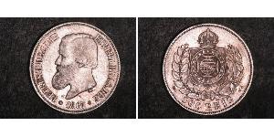 500 Рейс Бразильская империя (1822-1889) Серебро Педру II (император Бразилии) (1825 - 1891)