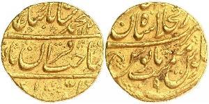 Indien-Mogulreich Mohur Jahr 9 (1729), Shahjahanabad. Friedberg 832, K.M. 439. 10,90 g. GOLD. Vorzüglich