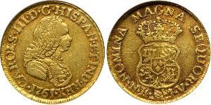 2 Escudo Virreinato de Nueva Granada (1717 - 1819) Oro Carlos III de España (1716 -1788)