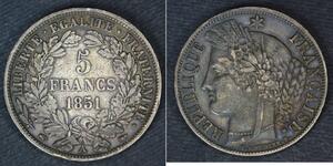 5 Franc Frankreich Silber 