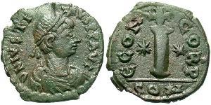 1 Decanummium Byzantine Empire (330-1453) Bronze Justin I (450-527)