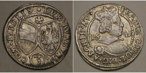 TYROL (Austria) 3 Kreuzer 1641 - Silver - Ferdinand Karl - VF/XF - 4076 *