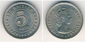 5 Cent 马来亚联合邦 (1948 - 1963) 镍/銅 