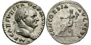 1 Denario Impero romano (27BC-395) Argento Vespasiano (9-79)