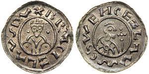 1 Dinar Bohemia Silver Bretislaus I, Duke of Bohemia (1005-1055)