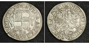  
 1637, Emden City, Ferdinand III. Silver 2/3 Thaler (28 Stuber = 1 Gulden) Coin.  Mint year: 1624-1637  Mint Place: Emden (City)   Condition: A crudely struck VF!   Reference: Davenport 508, KM ...