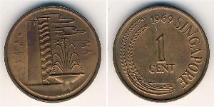 1 Cent Singapur Bronce 