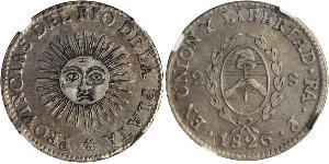 2 Sol United Provinces of the Río de la Plata (1810 -1831) Silver 