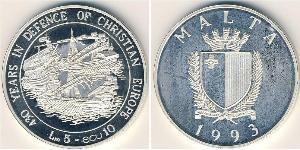5 Lira Malta Argento 