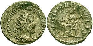 1 Antoninianus 羅馬帝國 銀 Trebonianus Gallus (206-253)