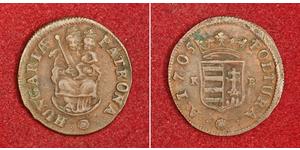 1 Poltura Hungary Copper Francis II Rákóczi (1676 – 1735)