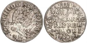 Polen, Johann III. Sobieski3 Gröscher 1684, Krakau. Schrötlingsfehler, sehr schön