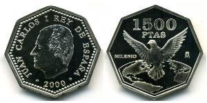 1500 Peseta Kingdom of Spain (1976 - ) Silver 