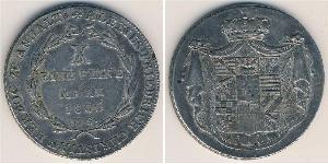 1 Thaler Anhalt-Bernburg (1603 - 1863) Plata Alexius Frederick Christian, Duke of Anhalt-Bernburg (1767 – 1834)