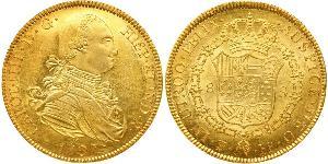 8 Escudo Bolivia Oro Carlo IV di Spagna (1748-1819)