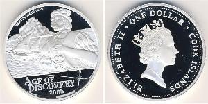 1 Dollar Cook Islands 銀 