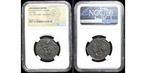 BYZANTINE. Constantine X with Eudocia, AD 1059-1065.  Follis, NGC Certified