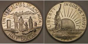 USA Half Dollar 1986 S Proof - Statue of Liberty Centennial - 606 *