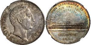 2 Thaler Regno di Baviera (1806 - 1918) Argento Massimiliano II di Baviera(1811 - 1864)