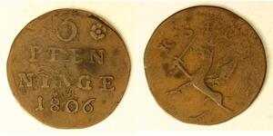 POMERANIA (Swedish Occupation) 3 Pfenninge 1806 - Copper - Gustav III - 2983