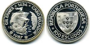 100 Escudo Portogallo (1975 - ) Argento 