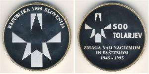 500 Tolar Eslovenia Plata 