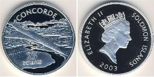 25 Dollar Solomon Islands Silver 
